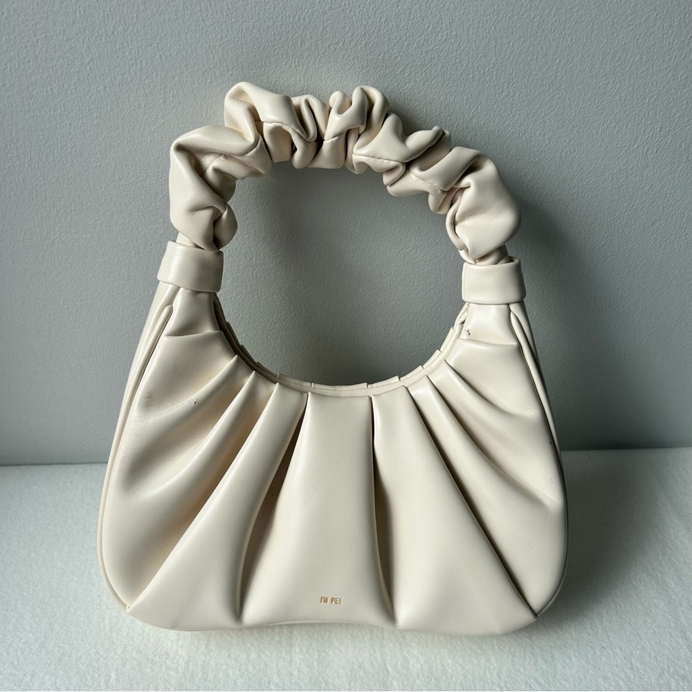 Jw Pei Gabbi Ruched Hobo Handbag - Ivory